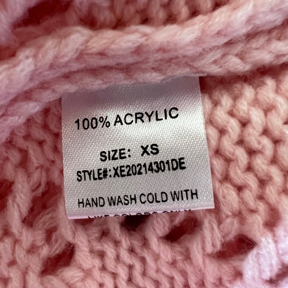 Woven Heart Pink Cardigan with floral details Size XS - Picture 7 of 8